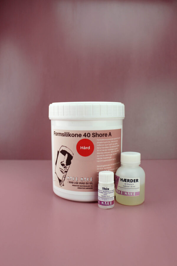 Spartelbar silikone - Flydende Silikone (40 Shore A) 1 kg + thix