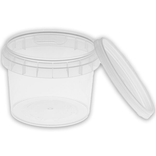 120 ml plastbøtte med låg